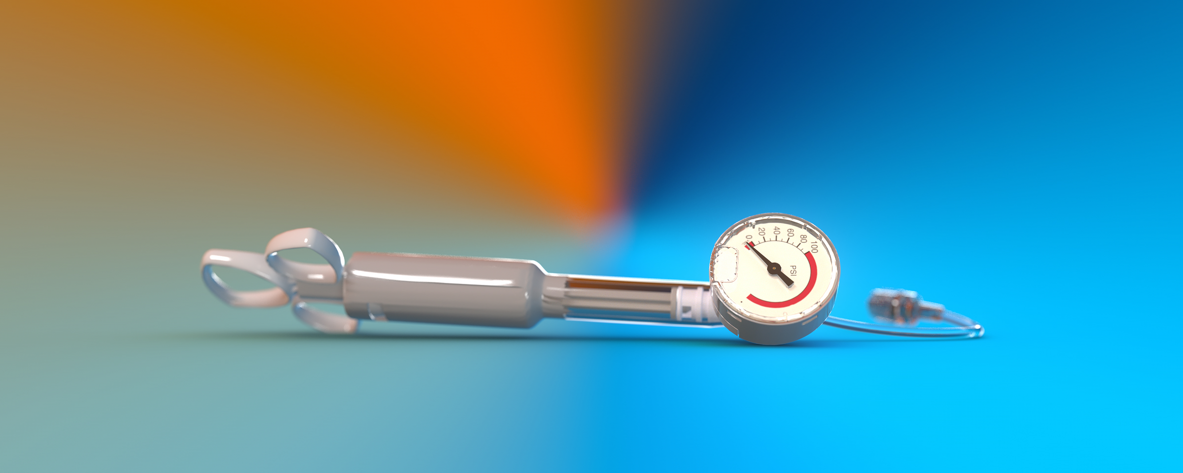 Close up of Fluid Dispensing Device gauge face